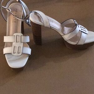 Tan Sandals with ankle straps size 11 by Journee Collection